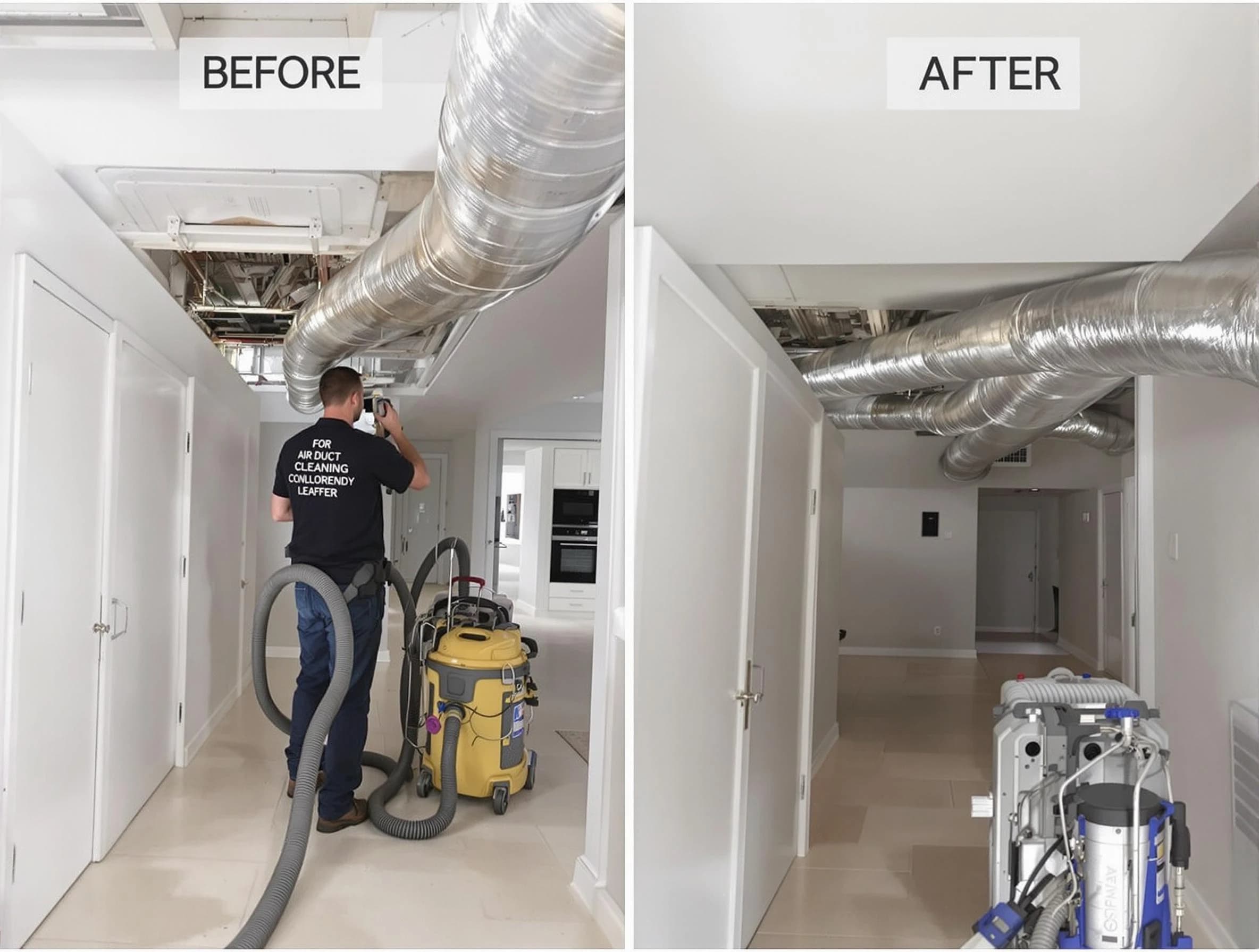 Magna Air Duct Cleaning professional performing thorough air duct cleaning in Magna