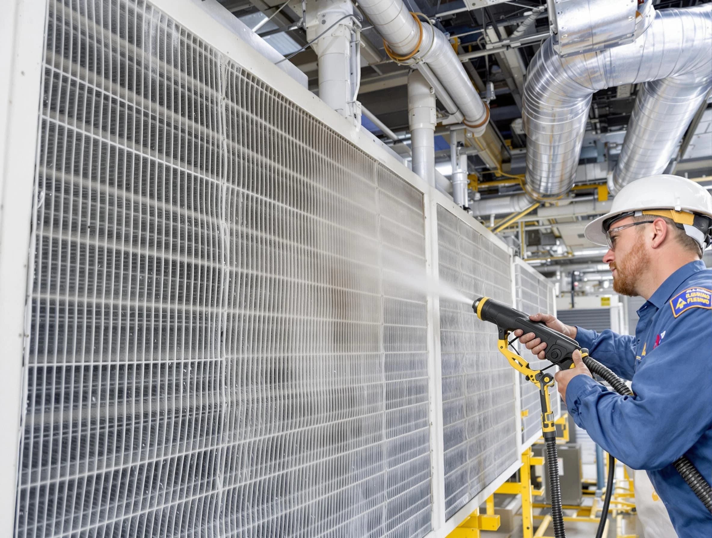 Professional commercial coil cleaning by Magna Air Duct Cleaning in Magna