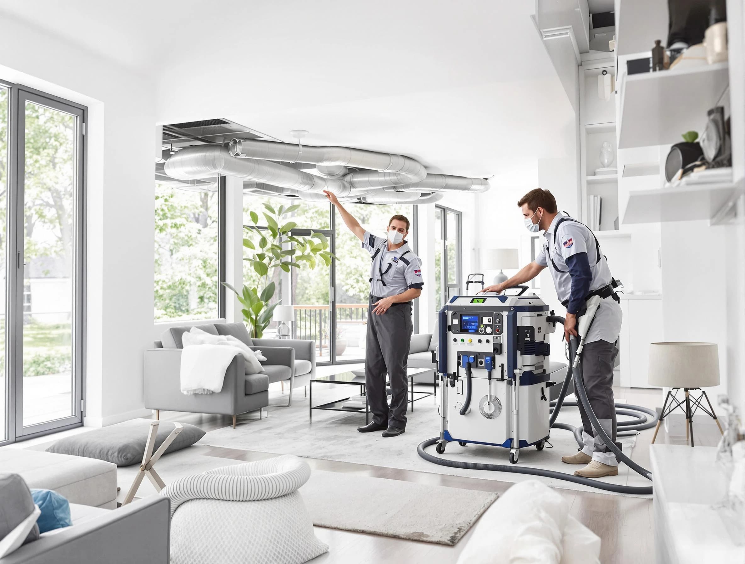 Magna Air Duct Cleaning professional conducting pure air duct cleaning with state-of-the-art equipment in Magna