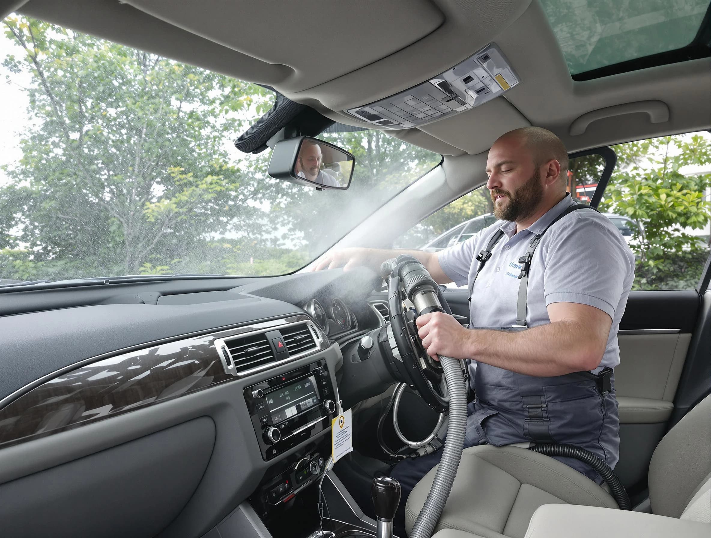 Magna Air Duct Cleaning specialist performing professional car duct cleaning in Magna