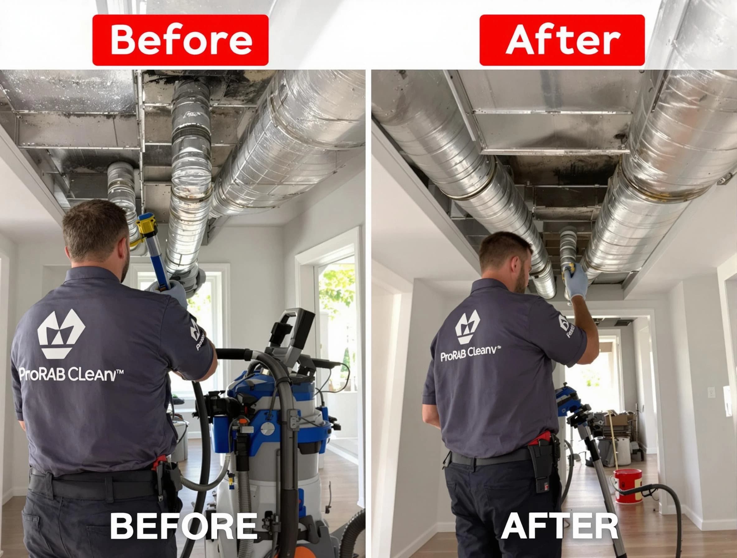 Magna Air Duct Cleaning expert performing thorough residential duct cleaning in a Magna home